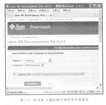 JDK下载页面选择平台及语言