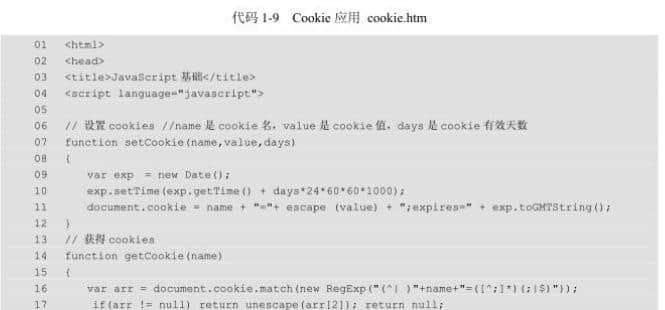 Cookie代码